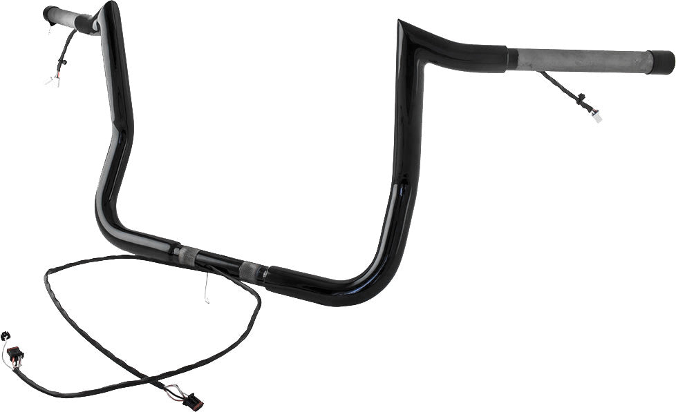 Baggernation 14" Monkey Bagger Bar Prewired Satin Black `14-23 FLH/FLT MBBPW-14 B