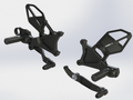 Vortex Rear Set Complete BLK RS634K for Yamaha YZF-R6 2006-2021