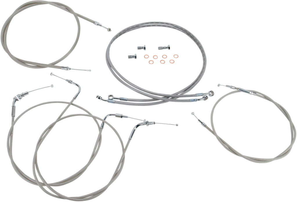 Baron Stainless Handlebar Cable/Line Kit