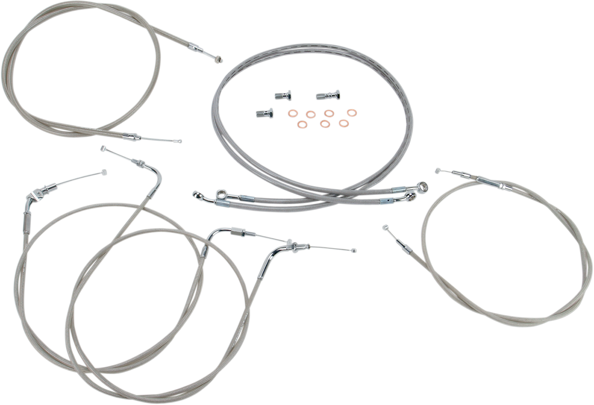 Baron Stainless Handlebar Cable/Line Kit