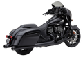 Cobra 4" NH Dual CUT Slip-ONS Black GEN-1 Bag 5206B for Indian Chieftain / Chieftain Classic & More