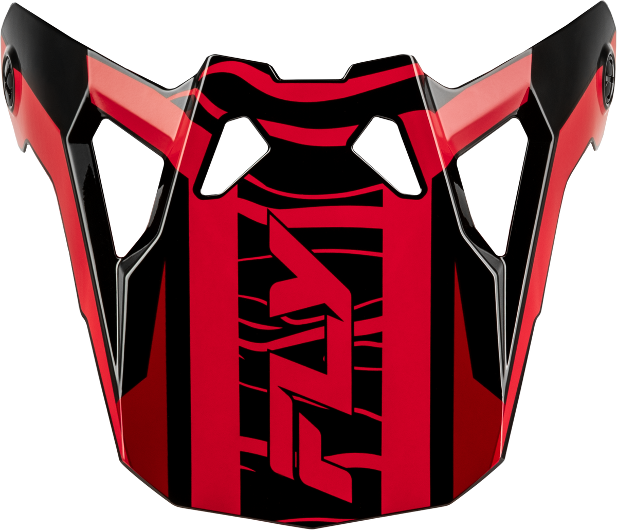 FLY Racing Formula CP Charge Visor Black/Red XL-2X 73-0061VX
