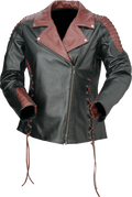 Z1R Women's Combiner Leather Jacket