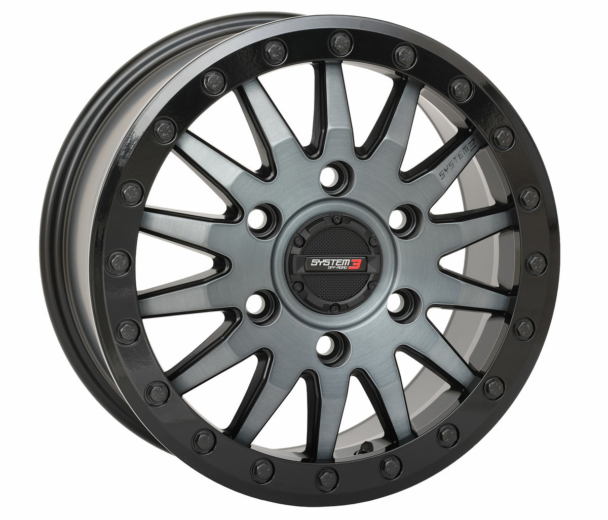 System 3 SB8 Wheel 15X7 5+2 (+38MM) 6/5.5 Matte Brushed Grey 15S3-8665