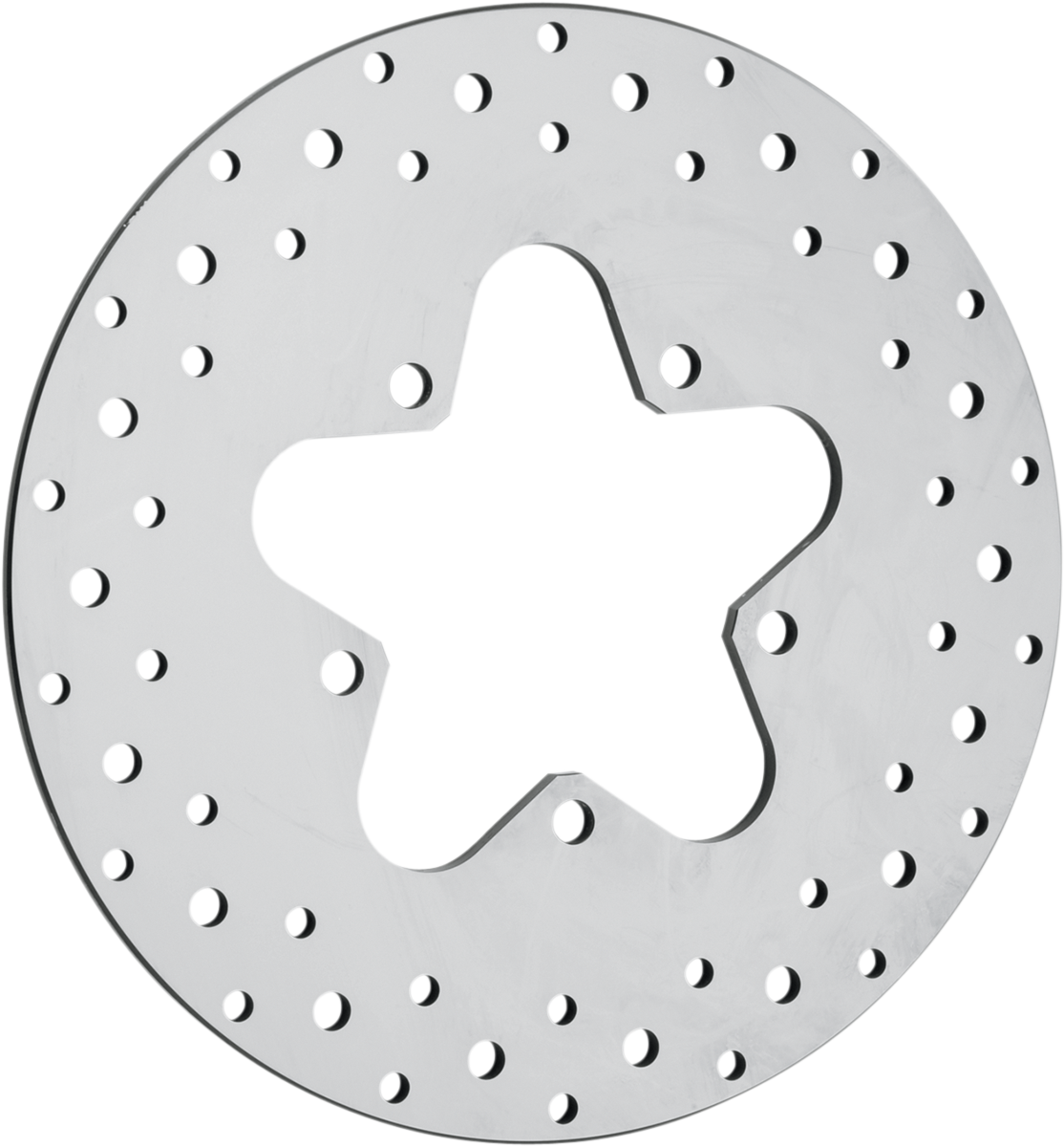 Drag Specialties Polished Stainless Steel Drilled Brake Rotor