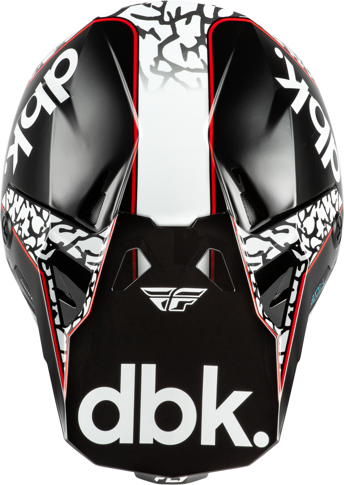 FLY Racing Youth Formula CP DBK Helmet Black/White/Red YL 73-0044YL