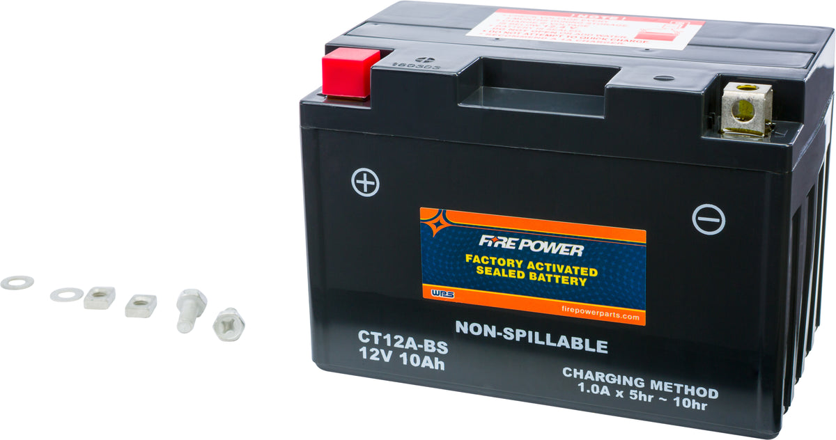 Fire Power Battery CT12A Sealed Factory Activated CT12A-BS for Aprilia / Kawasaki / Suzuki