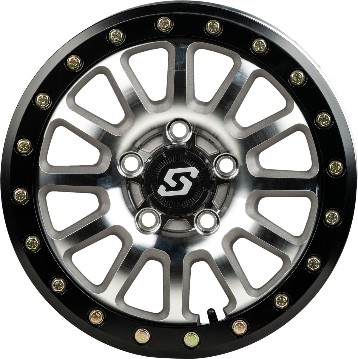 Sedona Sano BDLK Wheel 15X7 5/4.5 6+1 (+50MM) BLK/AS Cast A21MA-57012+50 for Polaris RZR Turbo R 4 Premium / RZR Turbo R 4 Sport & More