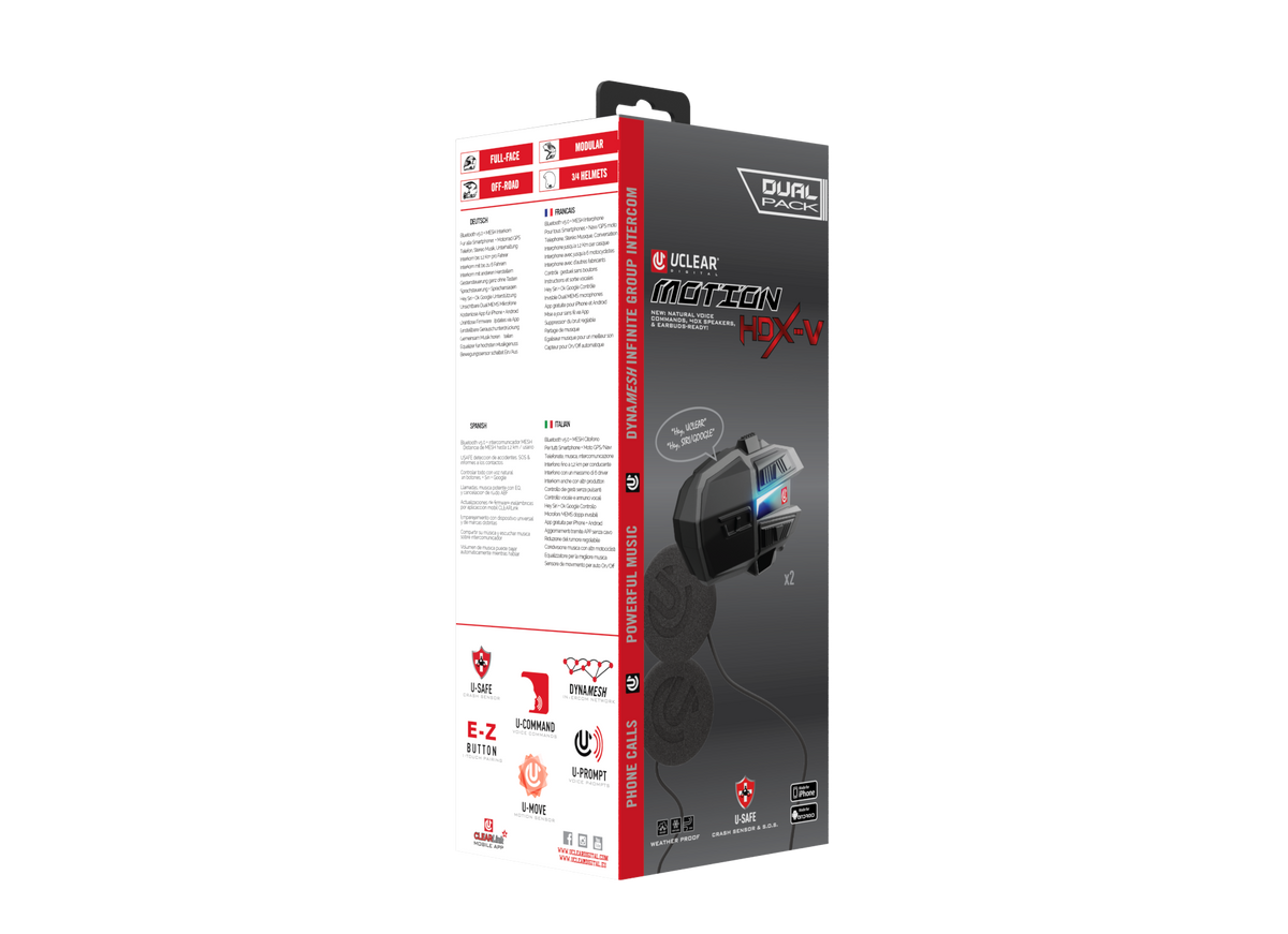 Uclear MOTION HDX-V DUAL KIT HELMET AUDIO DUAL KIT