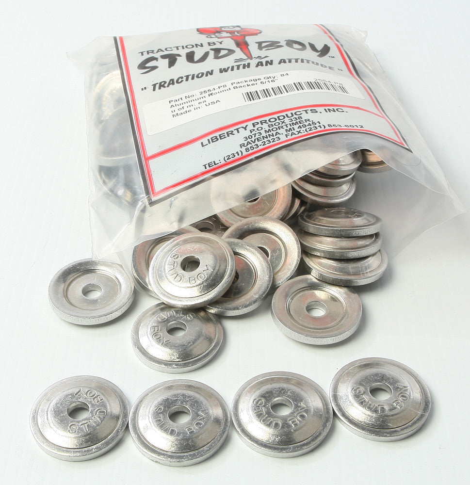 Stud Boy Power Plate Round Backers 84/PK 2554-P8