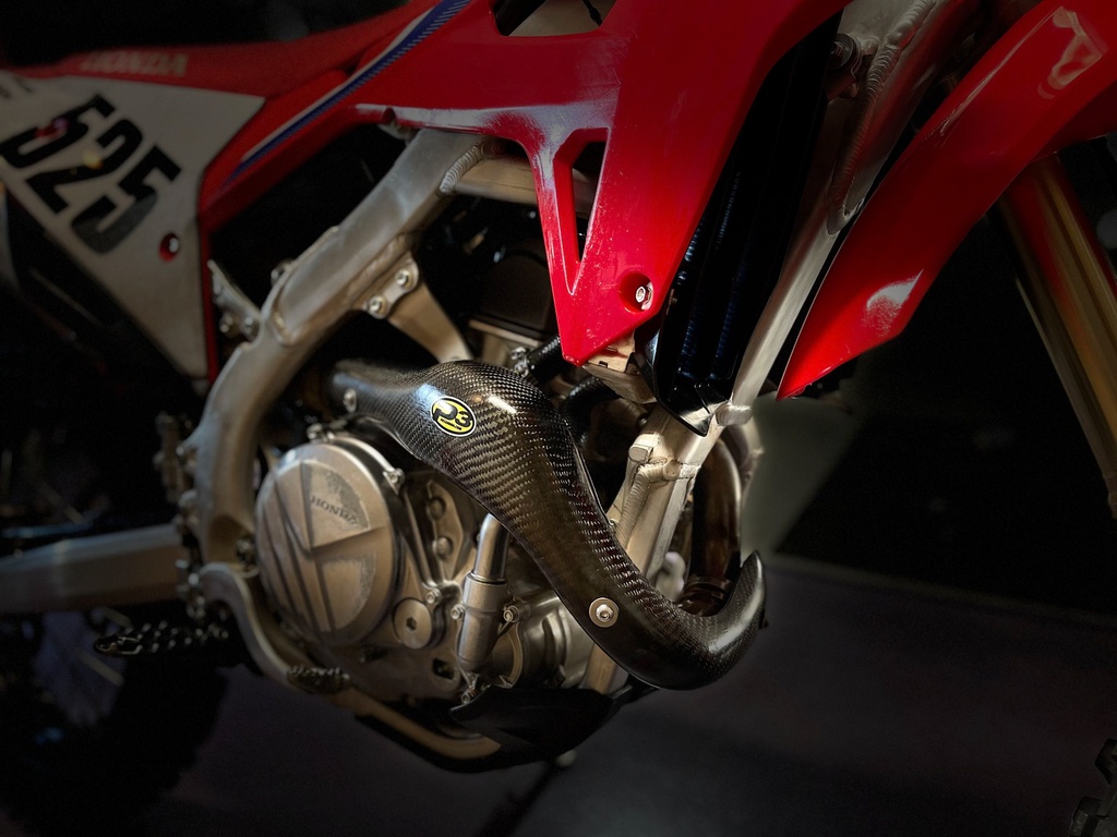 P3 Carbon Fiber Header Heat Shield for Honda CRF450R / CRF450RX 2021-2024