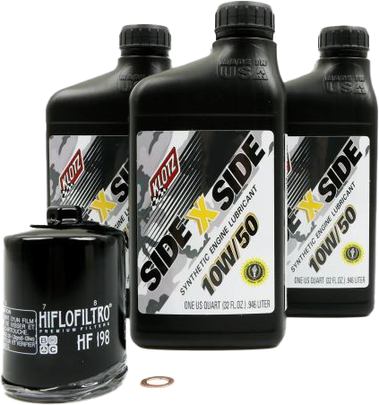 Klotz Side X Side Oil Change Kit for Polaris RZR 1000 RS1 / RZR 900 & More