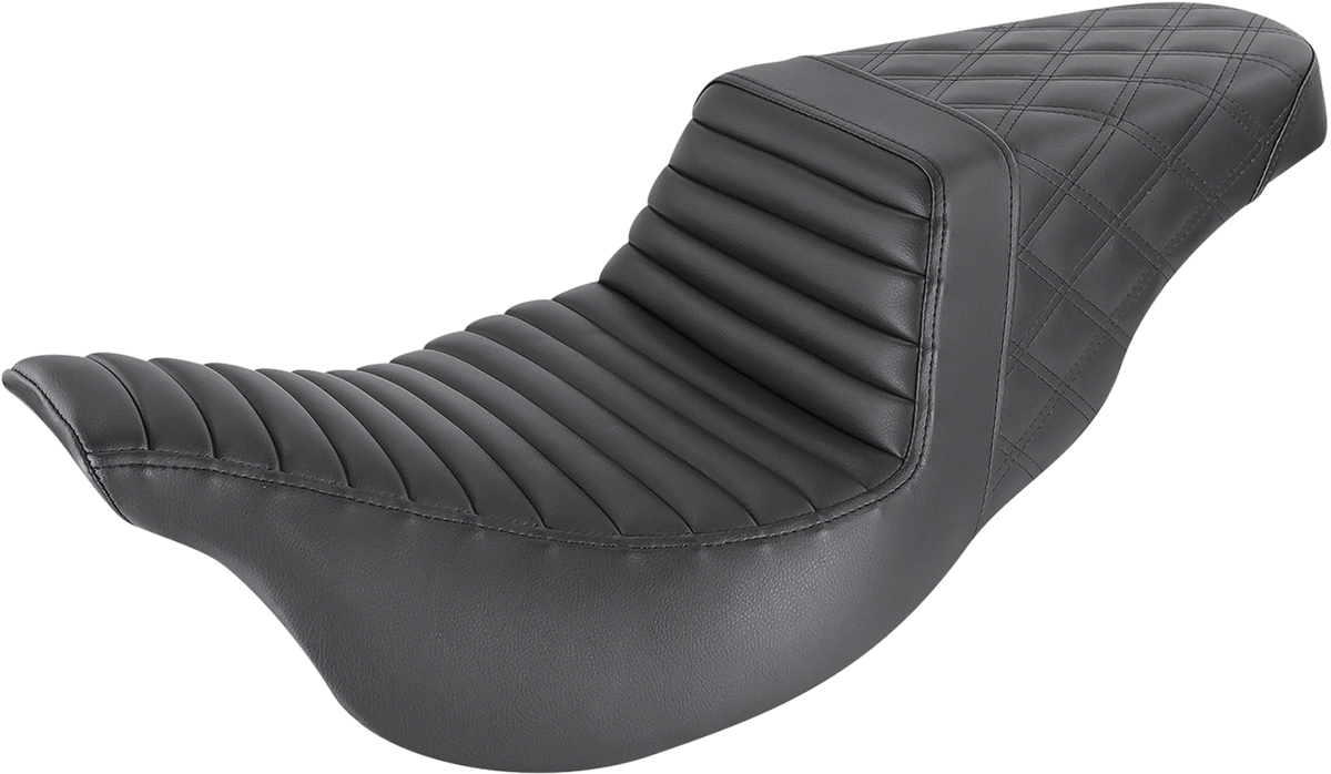 Saddlemen Step-Up Seat — Front Tuck-n-Roll/Rear Lattice Stitch