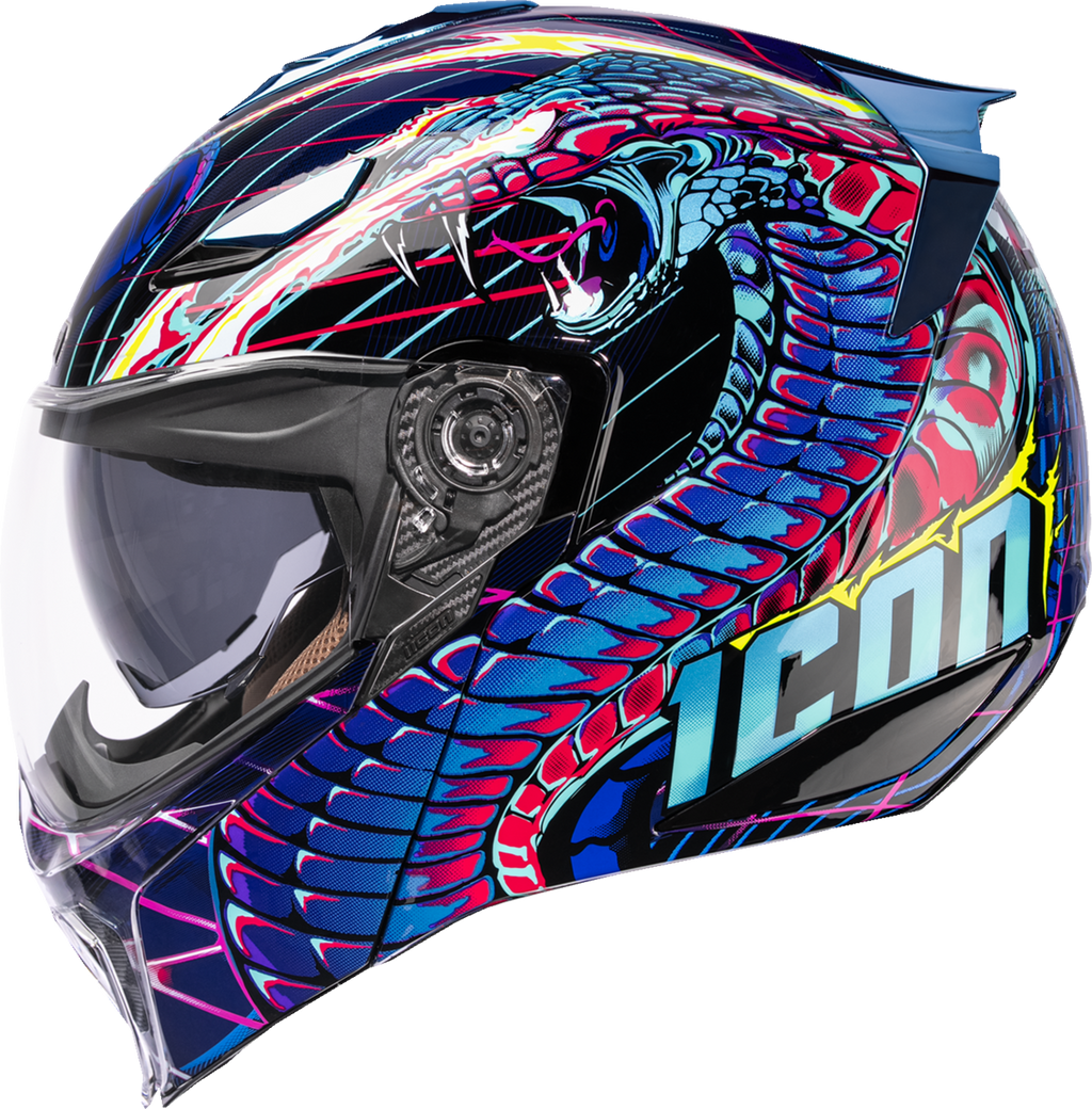 Icon Threshold™ Synthwave Lazer Cobra Modular Helmet