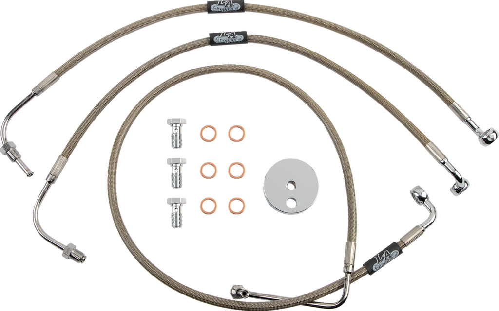 LA Choppers Stainless Steel Brake Line Kit
