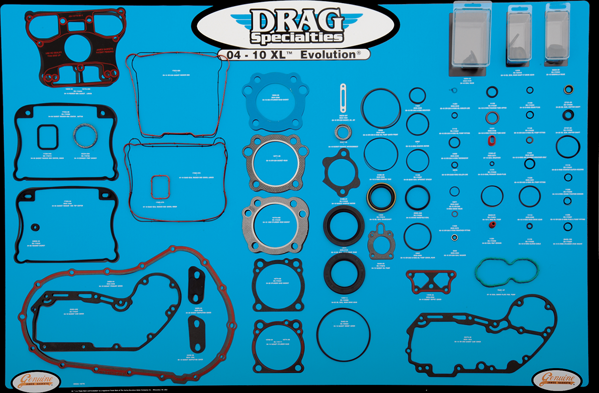 Drag Specialties XL/Evolution Motors Gasket, Seal and O-Ring Display