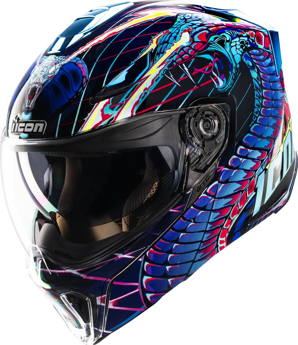 Icon Threshold™ Synthwave Lazer Cobra Modular Helmet