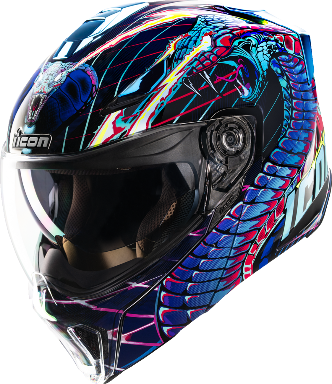 Icon Threshold™ Synthwave Lazer Cobra Modular Helmet
