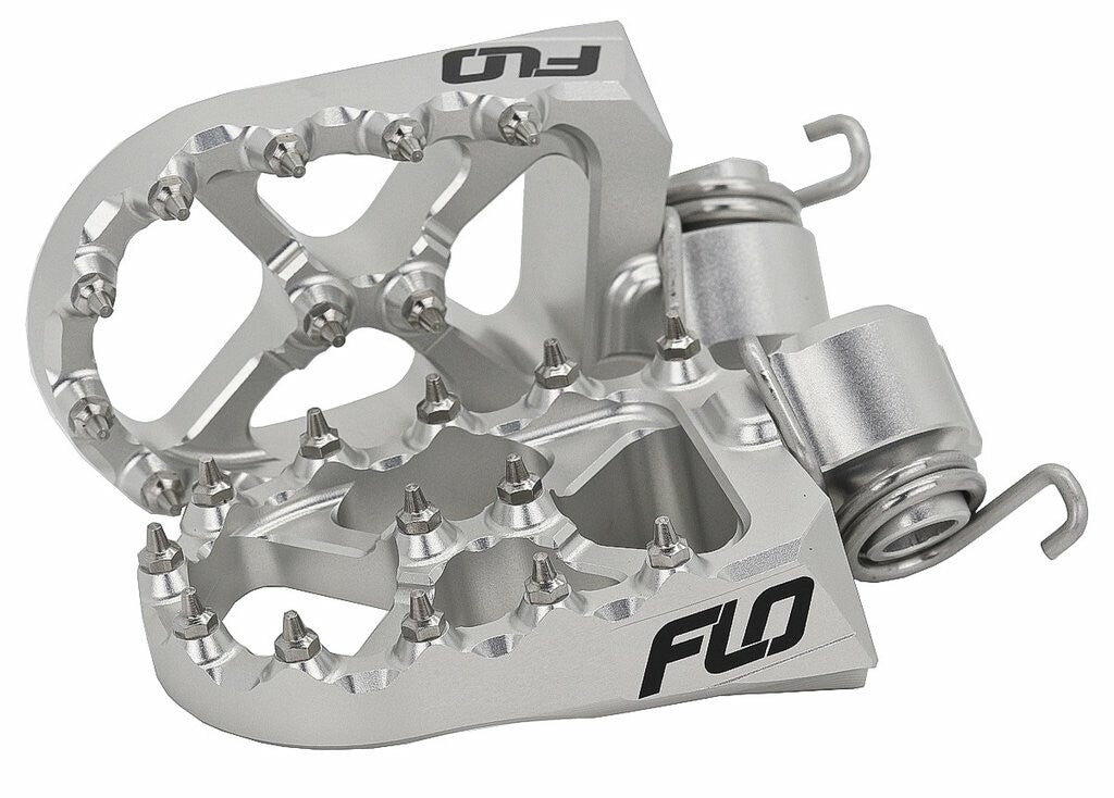 Flo Motorsports FLO Footpeg Low Silver 12MM Down HUS/KTM/Gas LOW-795-2S for GasGas / Husqvarna / KTM