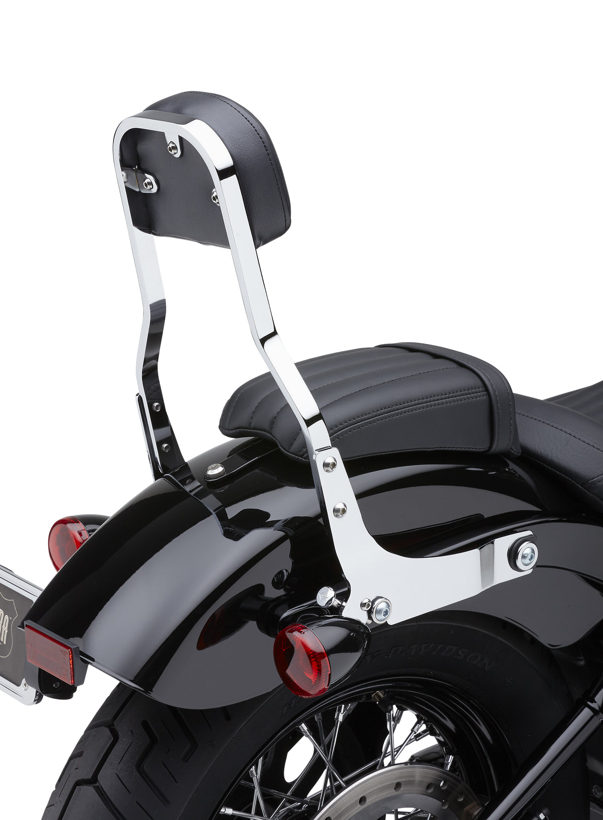Cobra Detachable Backrest Short Chrome Flde/FLSL/FXBB 18-24 602-2046 for Harley-Davidson FLDE Softail Deluxe / FLSL Softail Slim & More