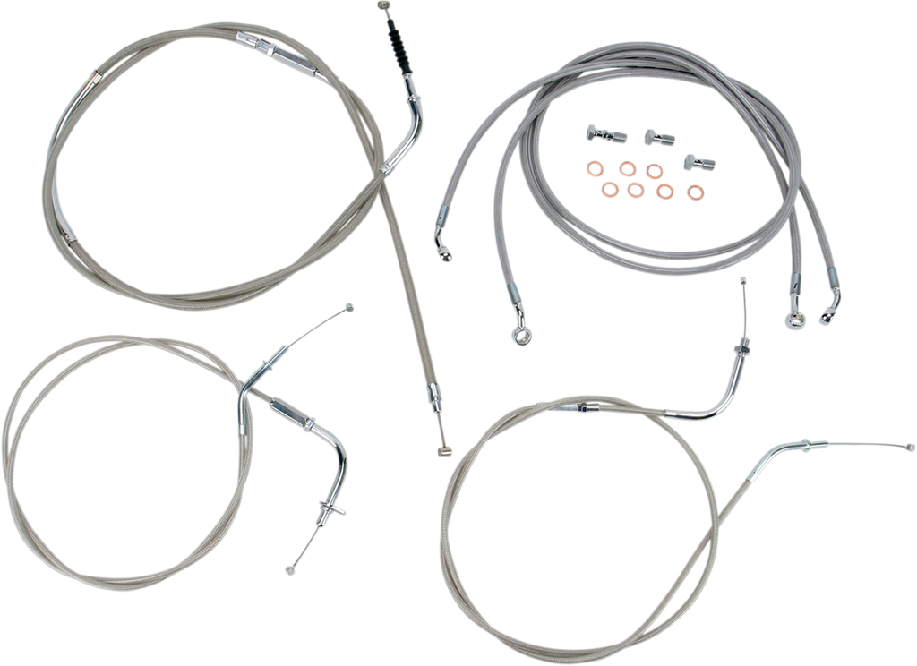 Baron Stainless Handlebar Cable/Line Kit