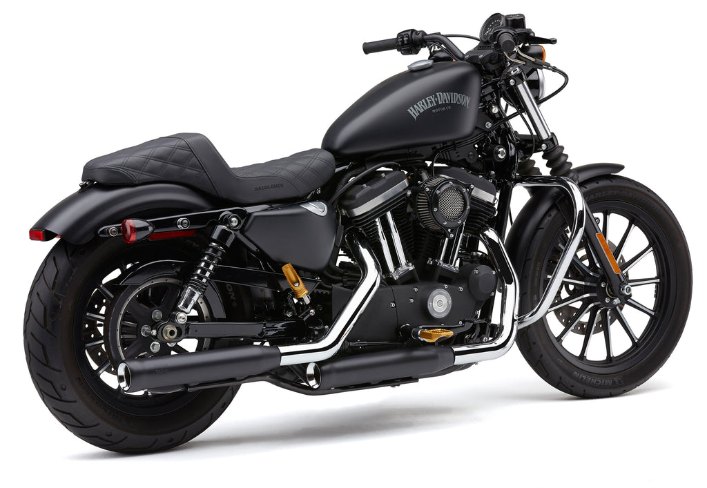 Cobra 3" NH Series Slip-ONS Black Sportster 04-13 6085RB for Harley-Davidson
