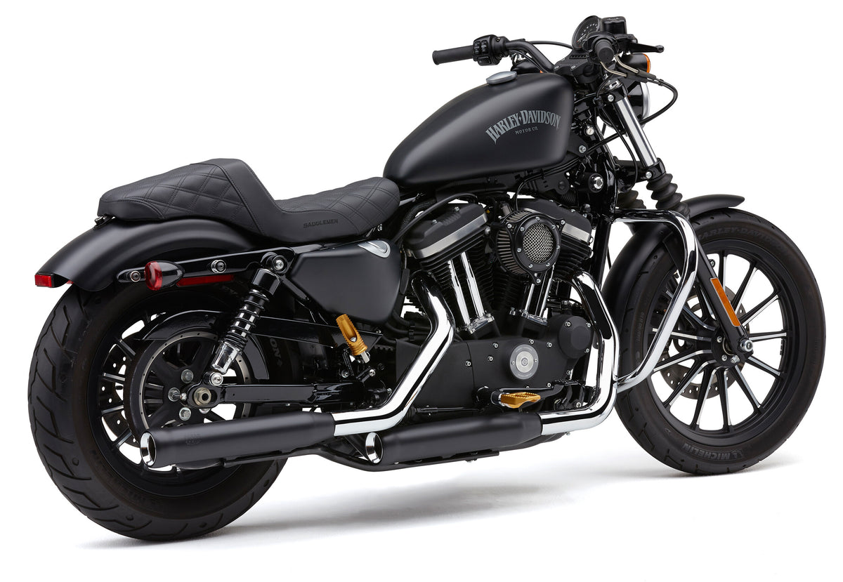 Cobra 3" NH Series Slip-ONS Black Sportster 04-13 6085RB for Harley-Davidson