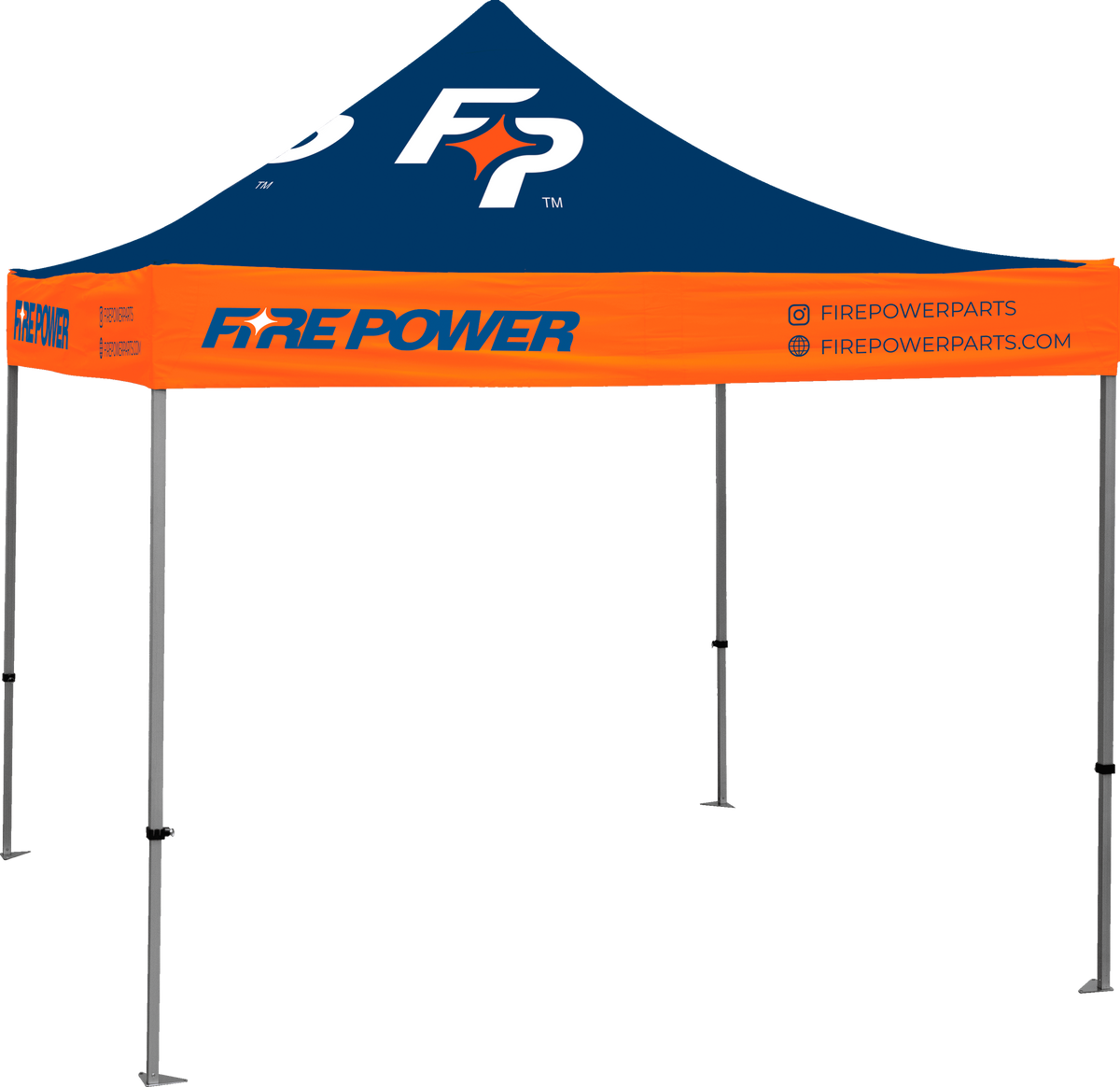 Fire Power Canopy Top 10' X 10' Blue W/ White Logo 31-31100-Fire Power