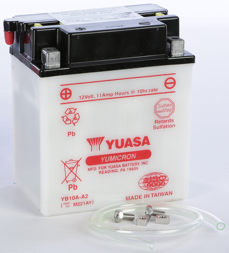 Yuasa 6V and 12V Standard Yumicron Battery Battery YB10A-A2 Conventional YUAM221AY for Kawasaki / Suzuki