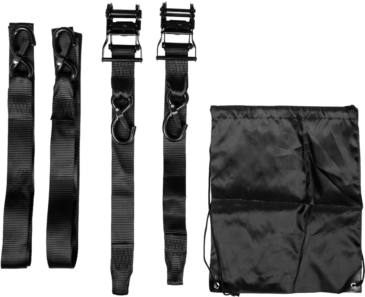Fire Power 2" X 8' Ratchet Soft TIE-Down Black 2/PK 29-13091