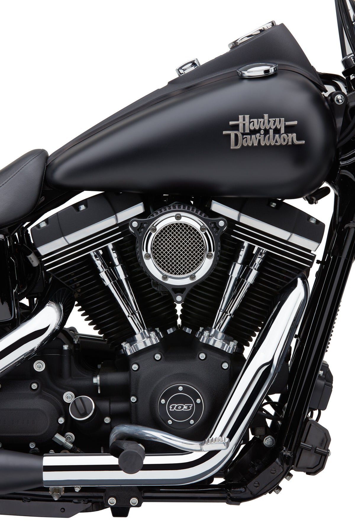 Cobra RPT Air Intake System Chrome / Black Softail 18-25 606-0104-05CB-SB for Harley-Davidson FLDE Softail Deluxe / FLFB Softail Fat Boy & More