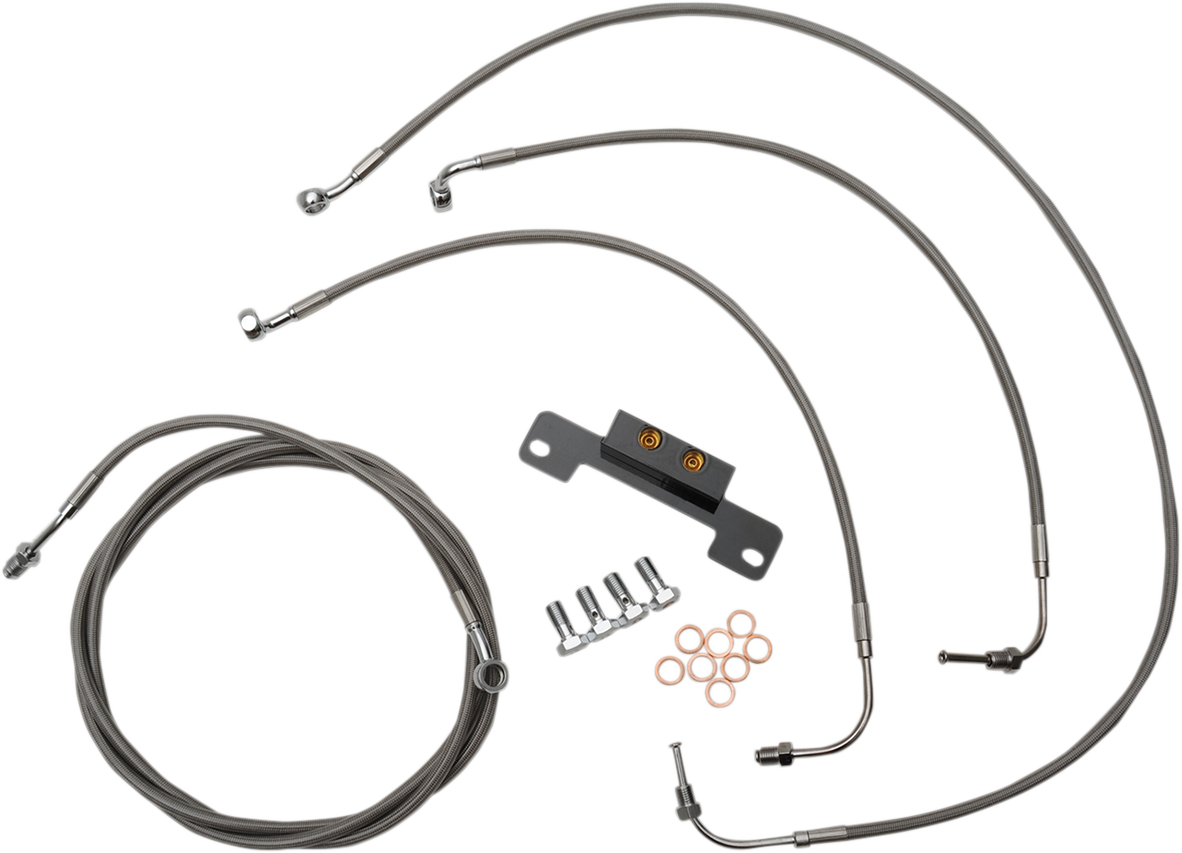 LA Choppers Standard Black Vinyl Handlebar Cable/Brake Line Kit — Ape Hanger