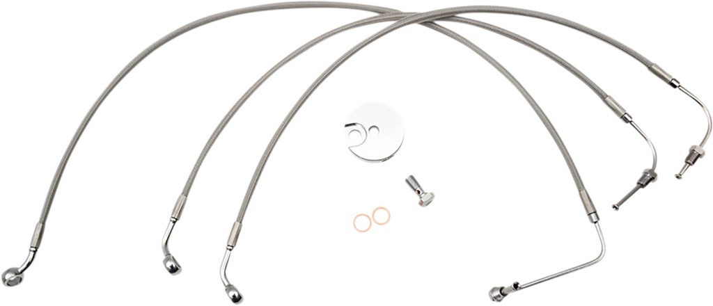 LA Choppers Stainless Steel Brake Line Kit