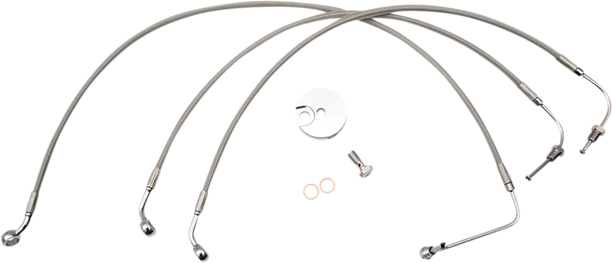 LA Choppers Stainless Steel Brake Line Kit