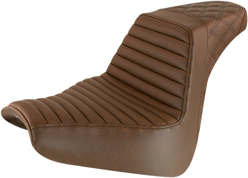 Saddlemen Step-Up Seat — Front Tuck-n-Roll/Rear Lattice Stitch