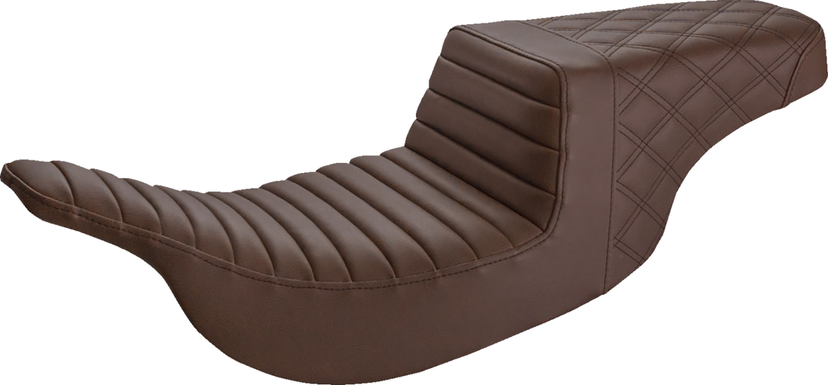 Saddlemen Step-Up Seat — Front Tuck-n-Roll/Rear Lattice Stitch
