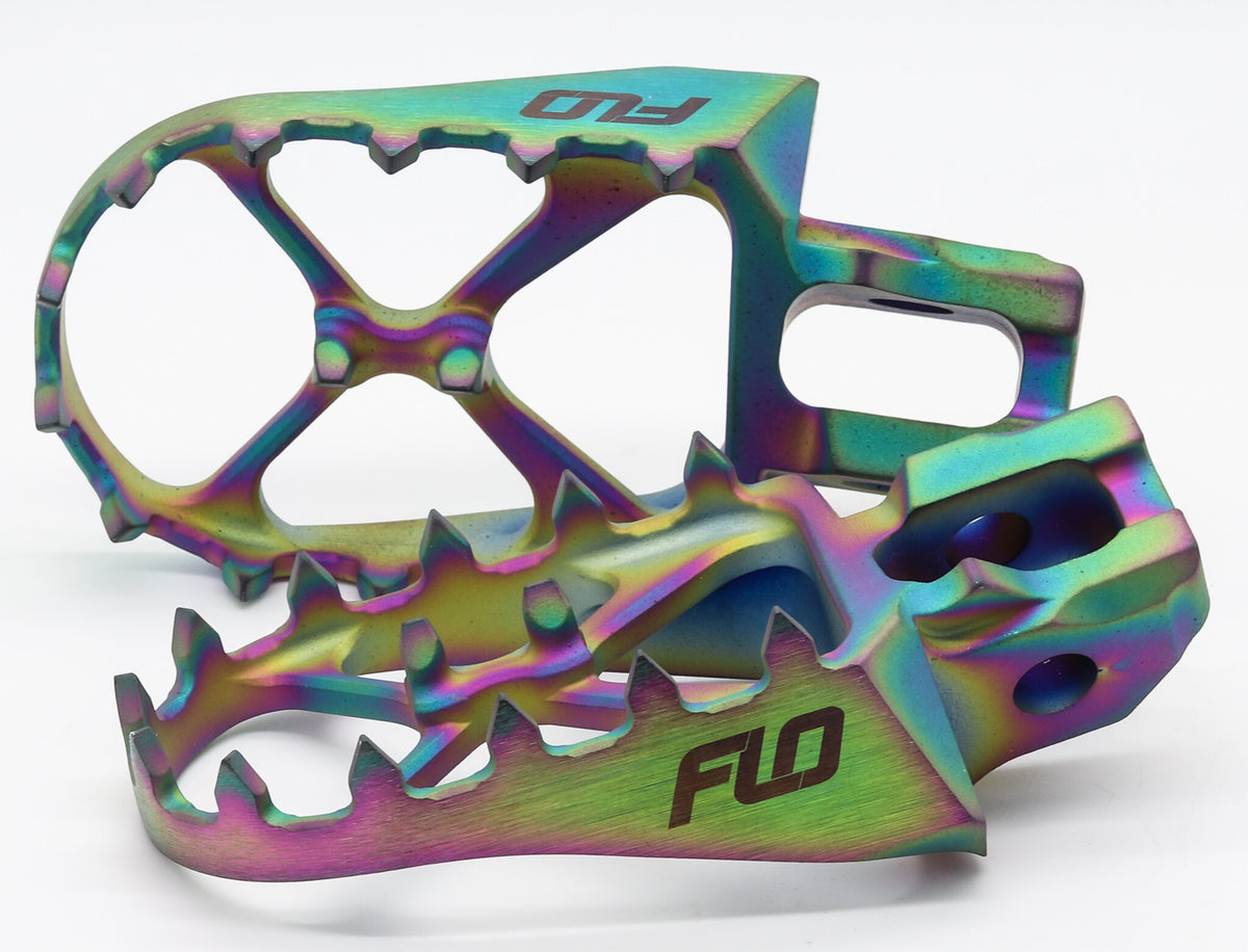 Flo Motorsports Titanium Foot Pegs JET Fuel HUS/KTM TI-795-4JET for GasGas / Husqvarna / KTM