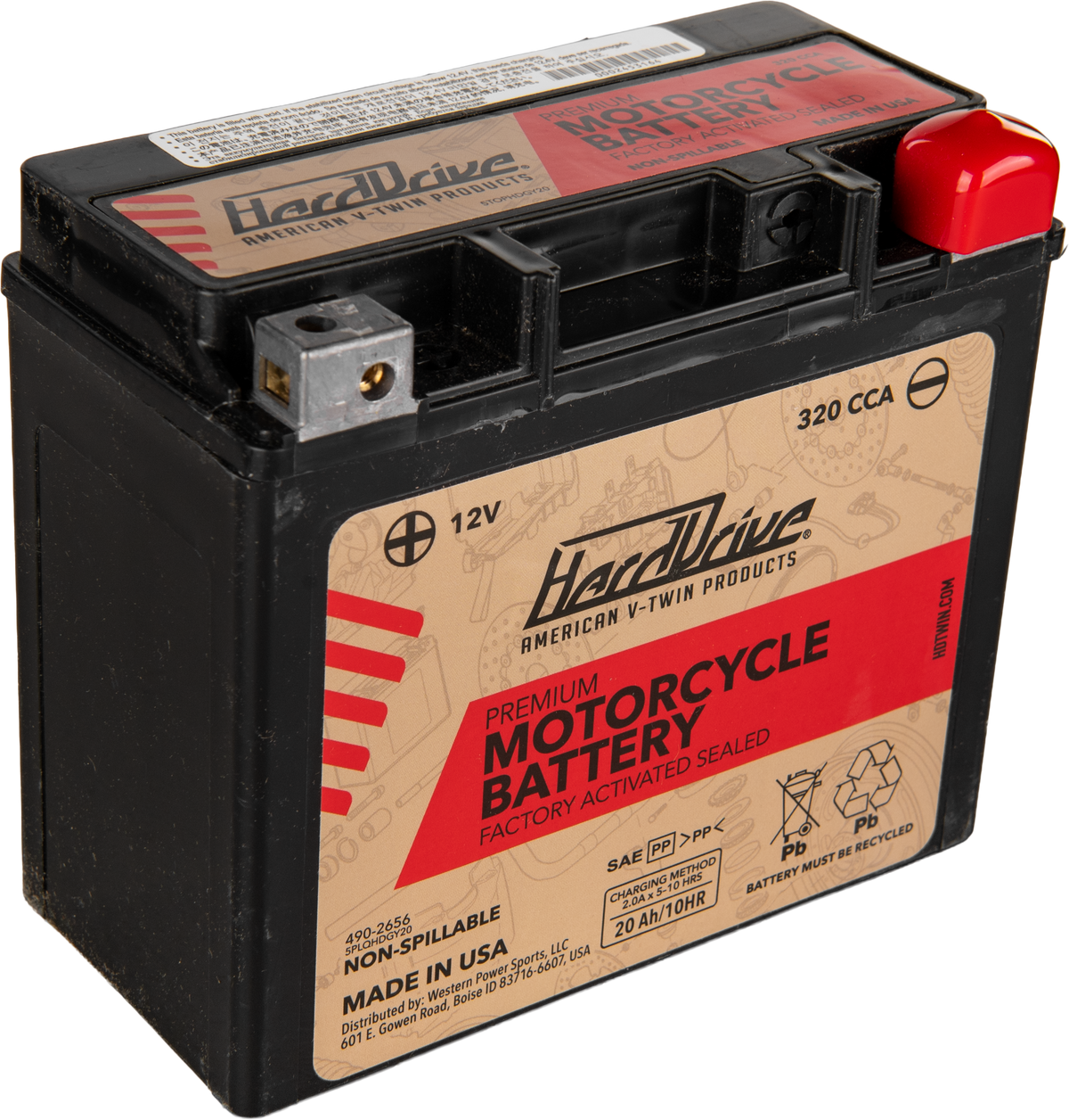 Harddrive Premium Battery GYZ20H / YTX20H CCA 320 HRDM72RGH for Harley-Davidson