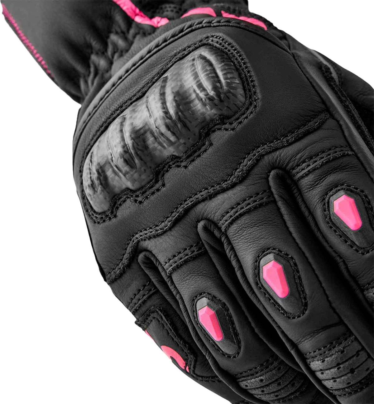 RST Womens S1 Glove Black/Pink Leather SM 103653PNK-06