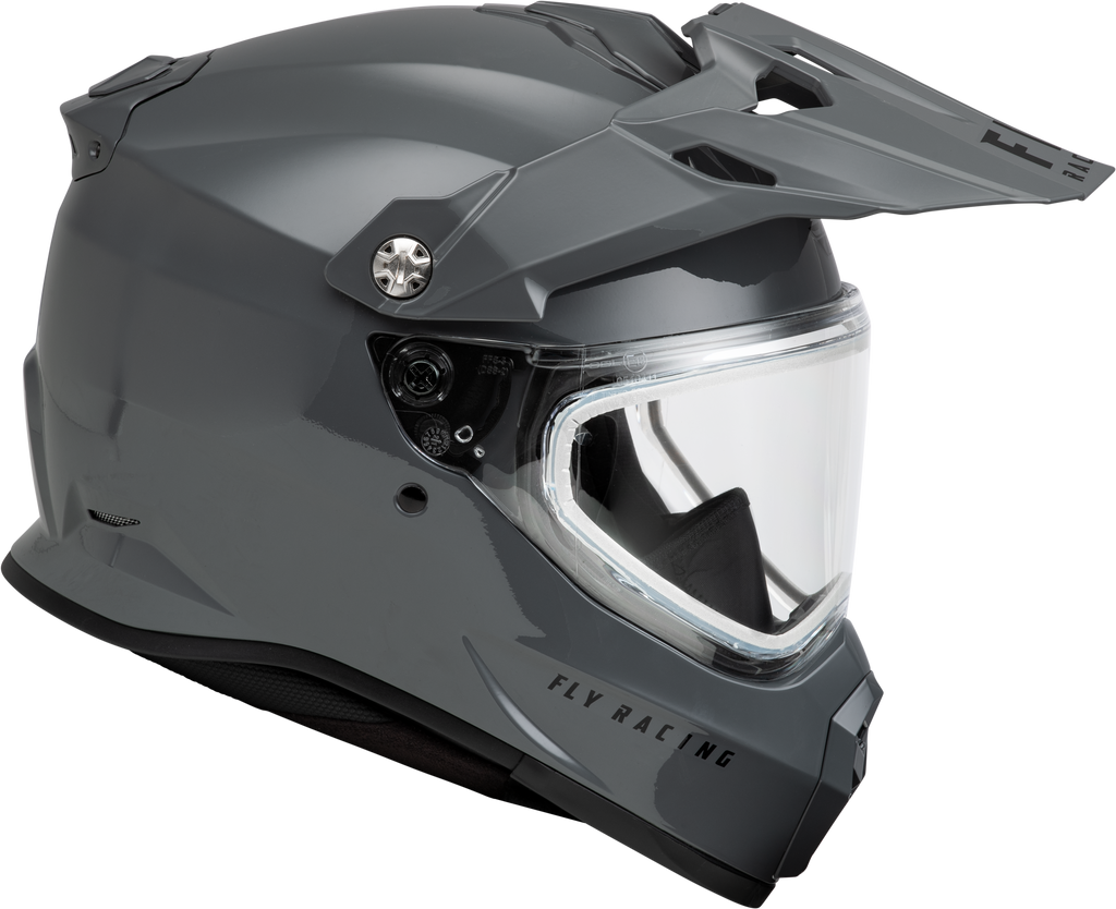 FLY Racing Trekker CW Solid Helmet Dual SHLD Grey LG 73-31363L