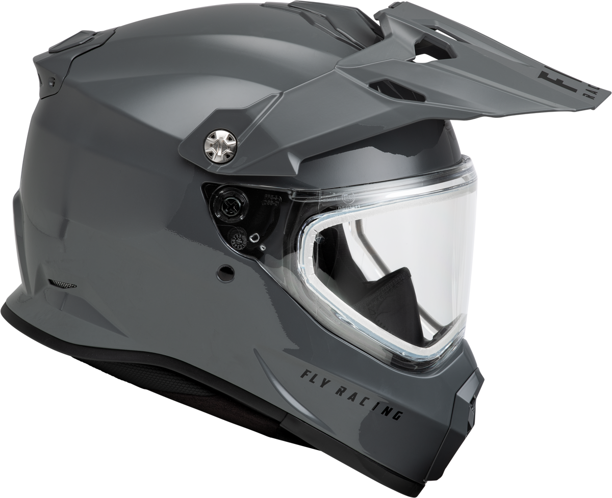 FLY Racing Trekker CW Solid Helmet Dual SHLD Grey LG 73-31363L
