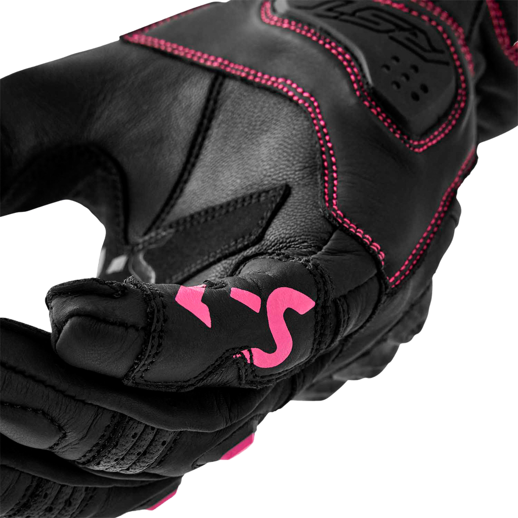 RST Womens S1 Glove Black/Pink Leather SM 103653PNK-06