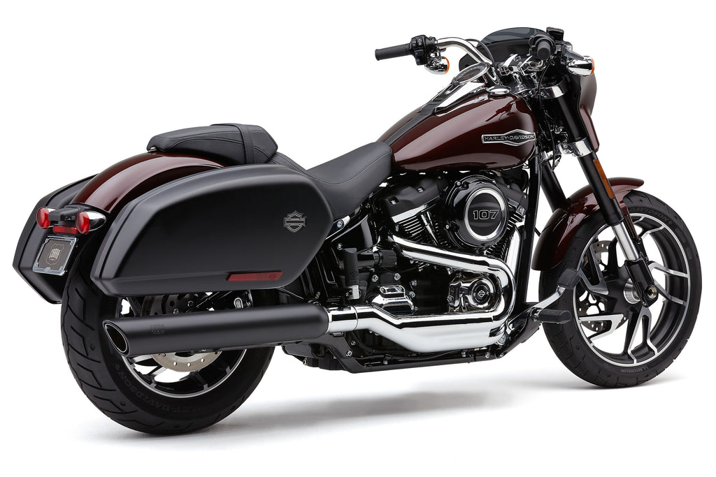 Cobra 909-TWINS 4" Slip-ONS Black FLSB 18-25 6520B for Harley-Davidson FLSB Softail Sport Glide 2018-2021