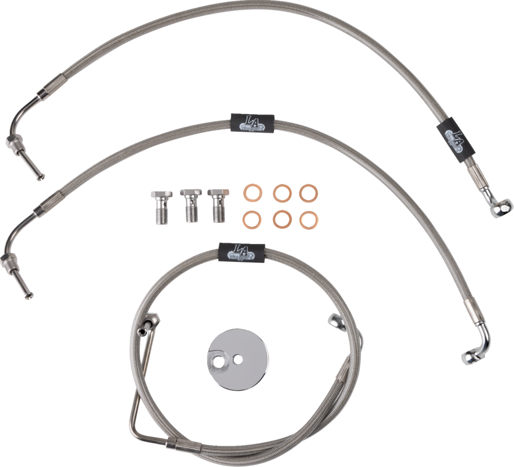 LA Choppers Stainless Steel Brake Line Kit