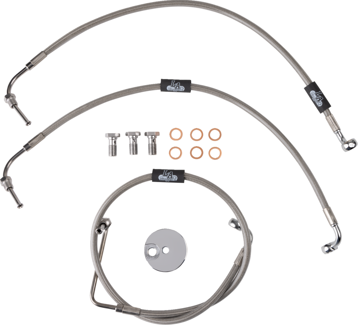 LA Choppers Stainless Steel Brake Line Kit