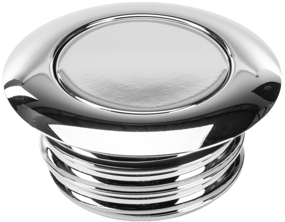 Harddrive POP-UP Cap Vented RH Chrome 012307 for Harley-Davidson FLD Dyna Switchback / FLDE Softail Deluxe & More