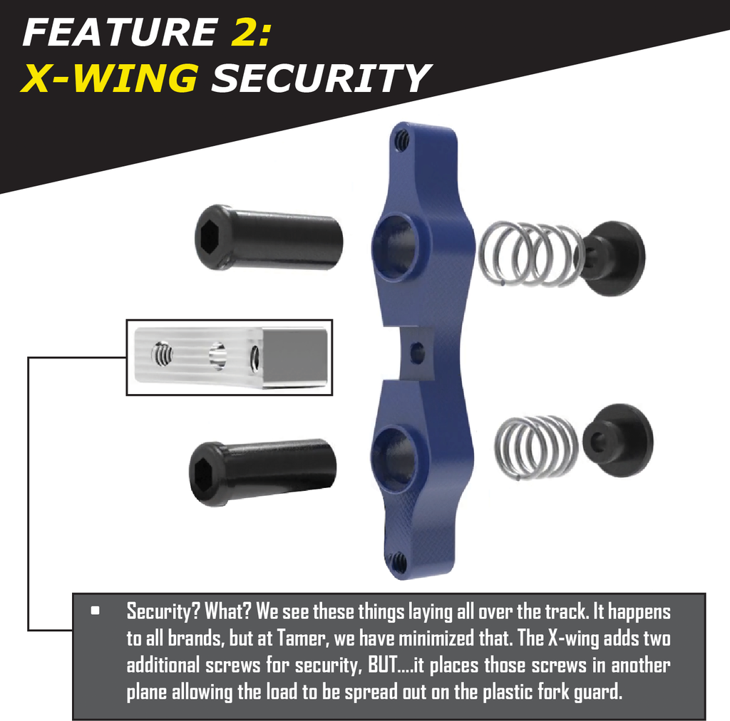 Tamer Double Button X-Wing Blue HH-DBU-02B