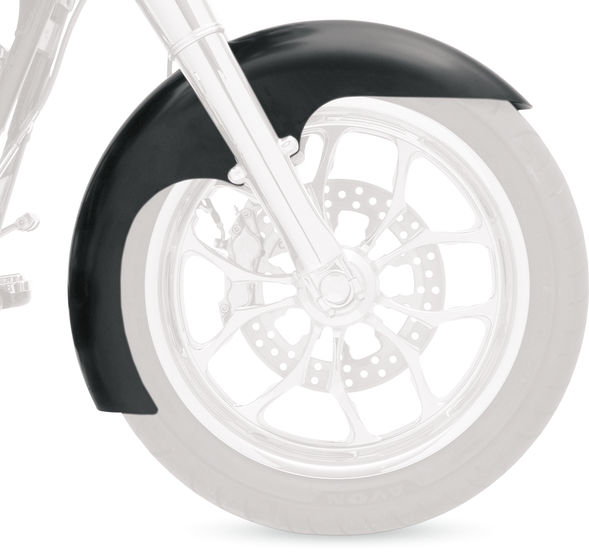 Klock Werks Hugger Series Front Fender with Mounting Blocks for Softail/Dyna