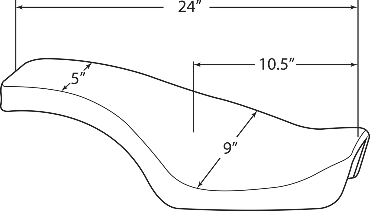 Drag Specialties Seats Spoon-Style 2-Up Seat