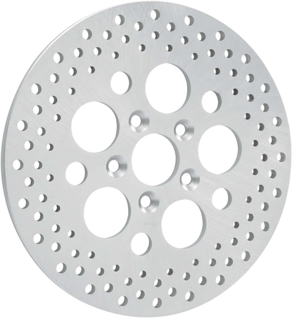 Drag Specialties Polished Stainless Steel Drilled Brake Rotor
